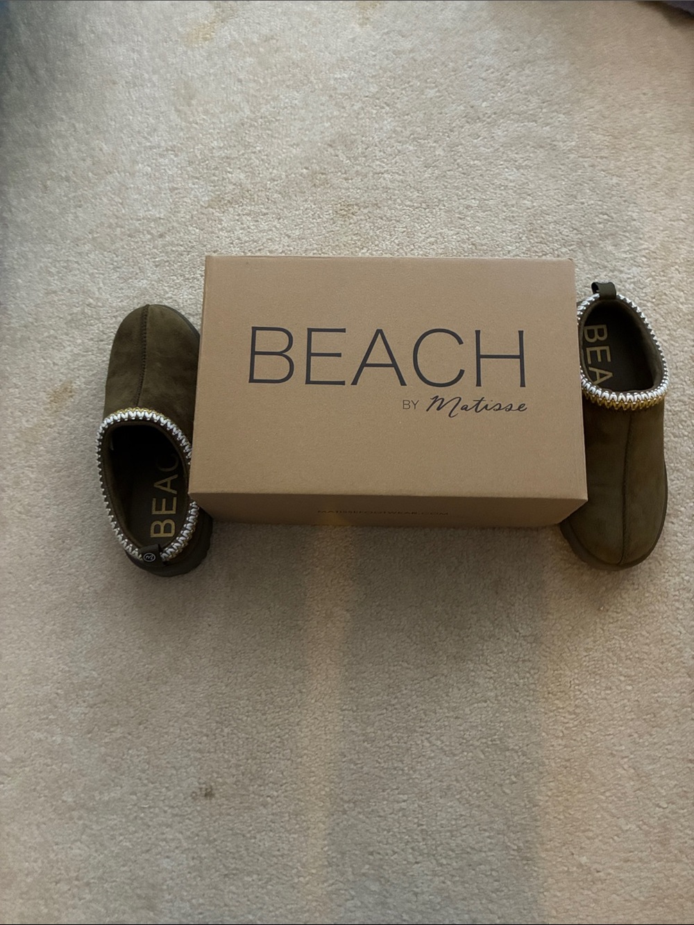 BEACH by Matisse Olive Slip-On Clog with Trim